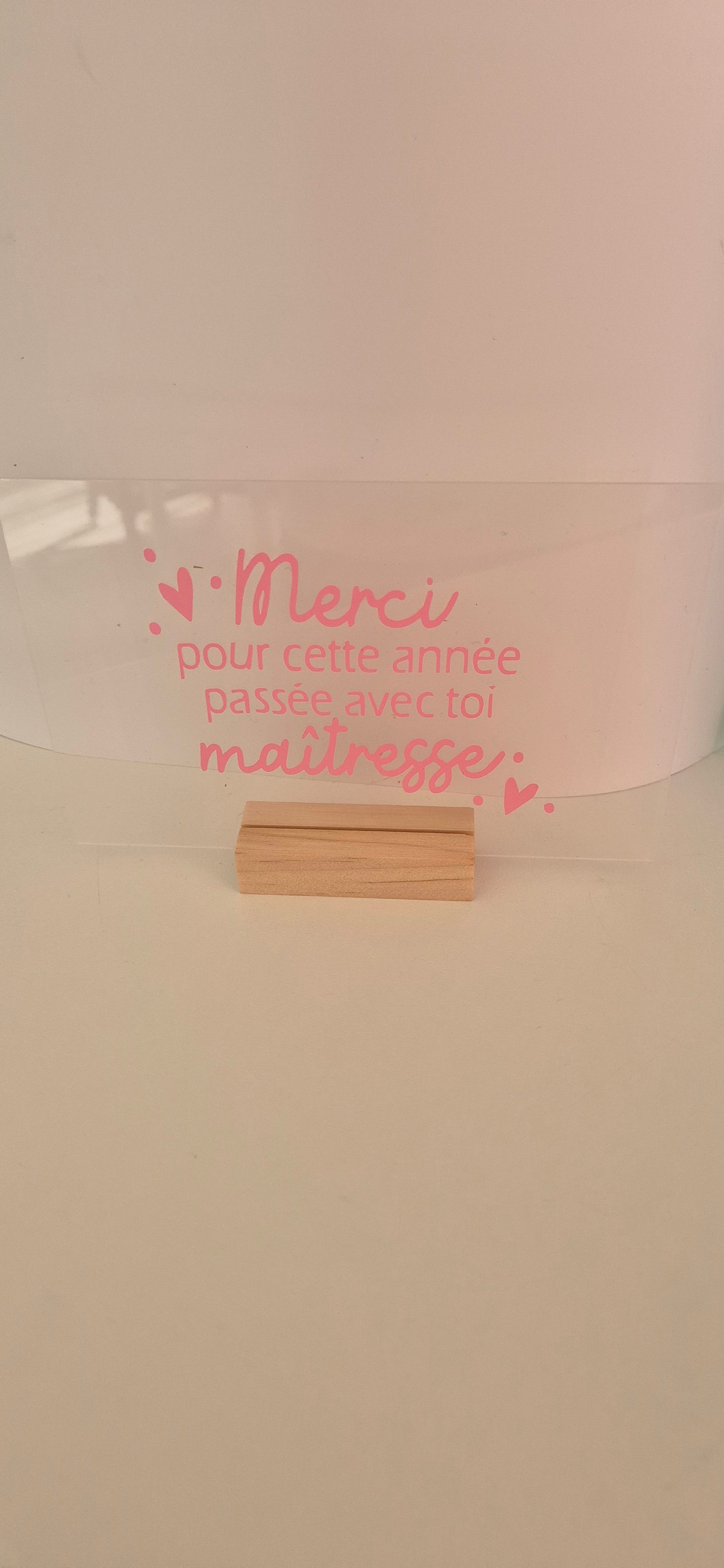 Cadre Message du Cœur – Plexi personnalisé