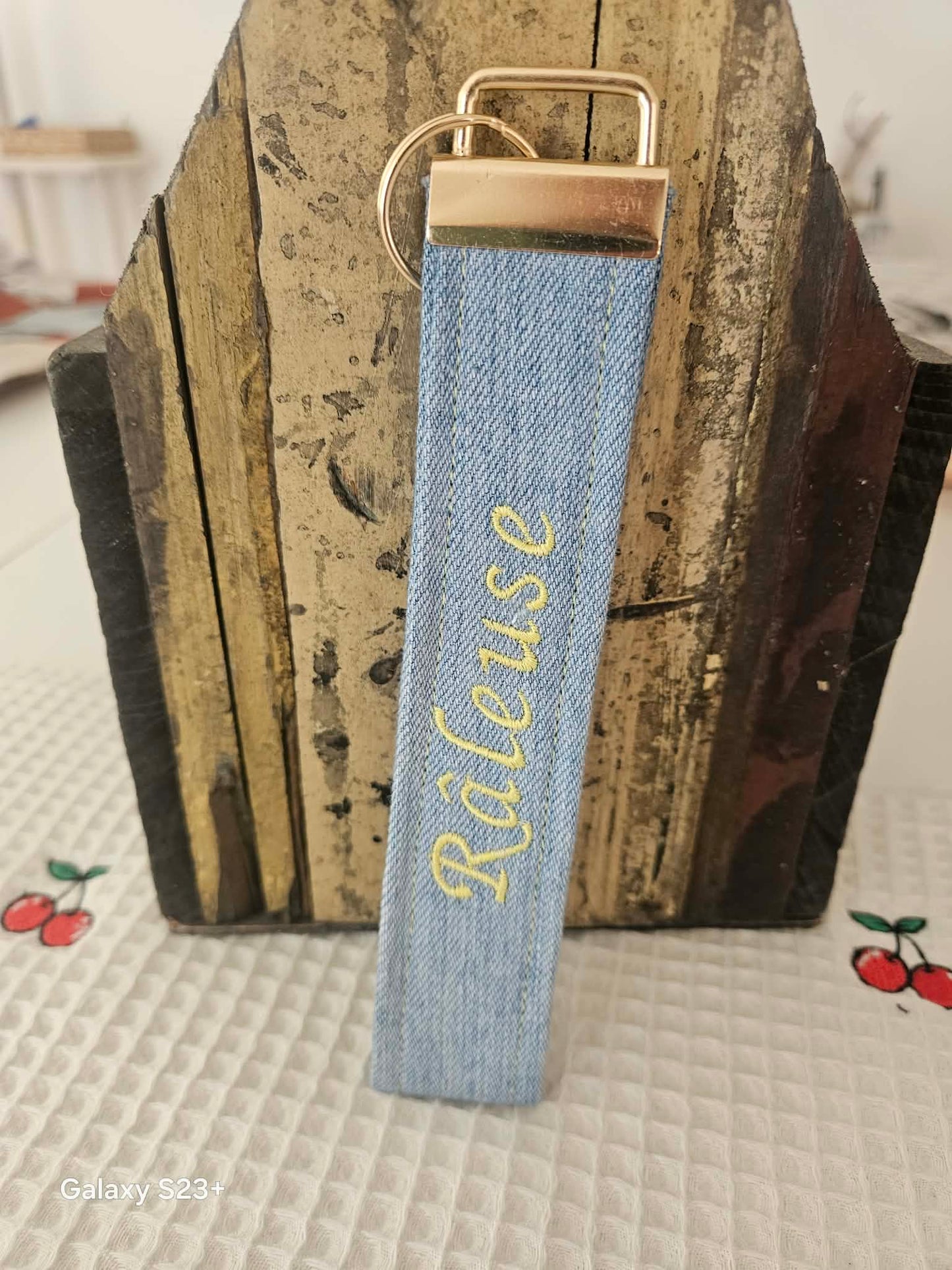 Dragonne Porte-Clé Brodée Personnalisable