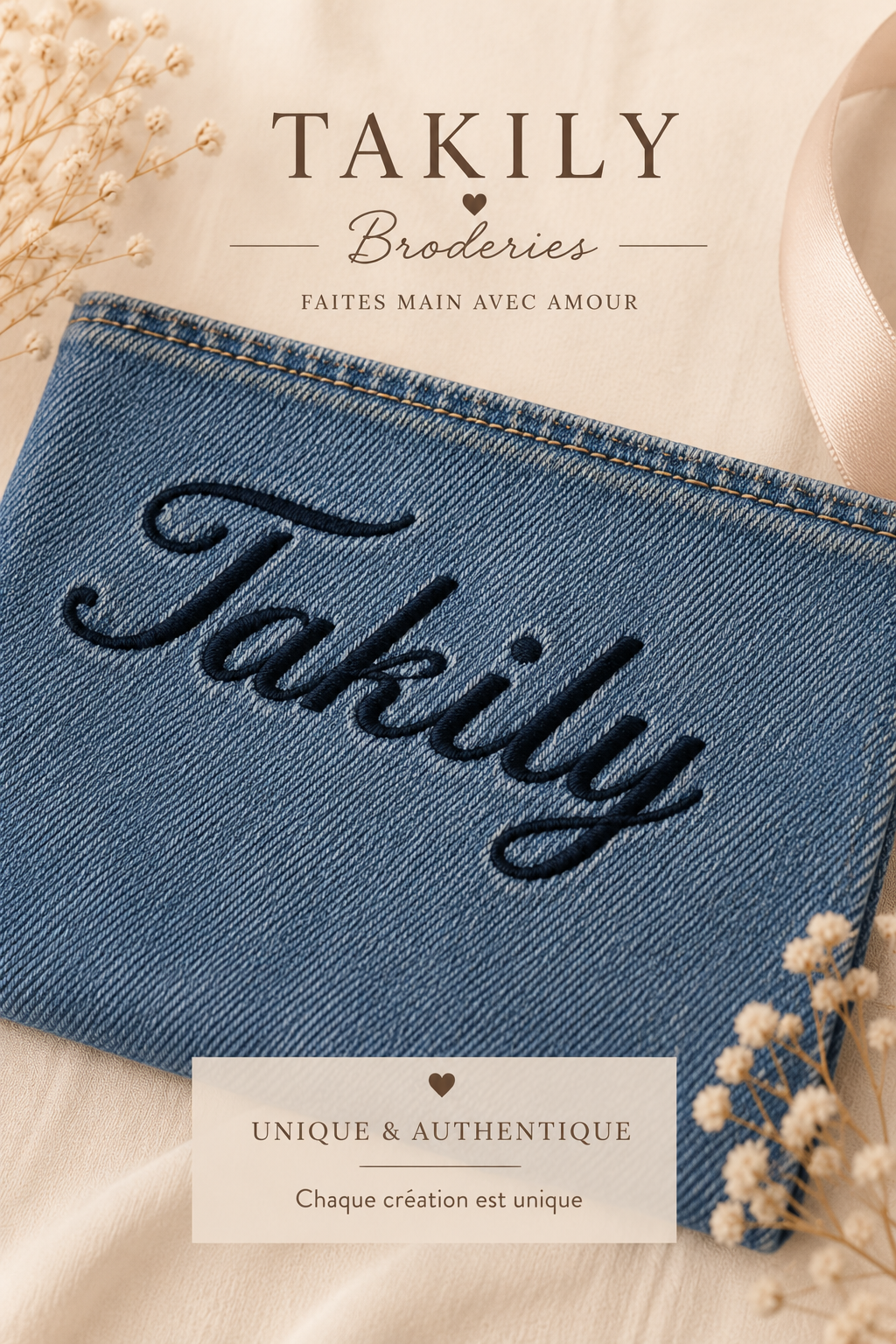 Custom creation made to order — Hand-sewn & embroidered
