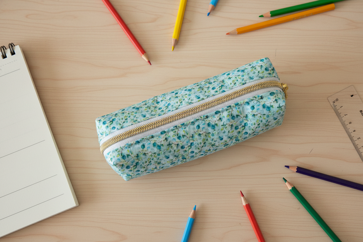 Lot Fin d'année – Trousse fleurie + Porte-clé personnalisé