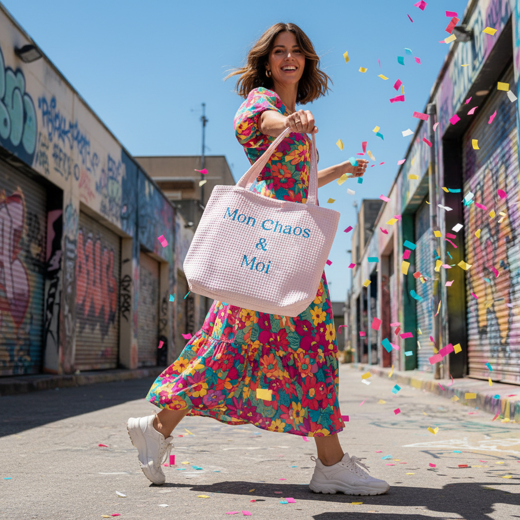 Sac Cabas Bali Mon Chaos & Moi – femme en mouvement