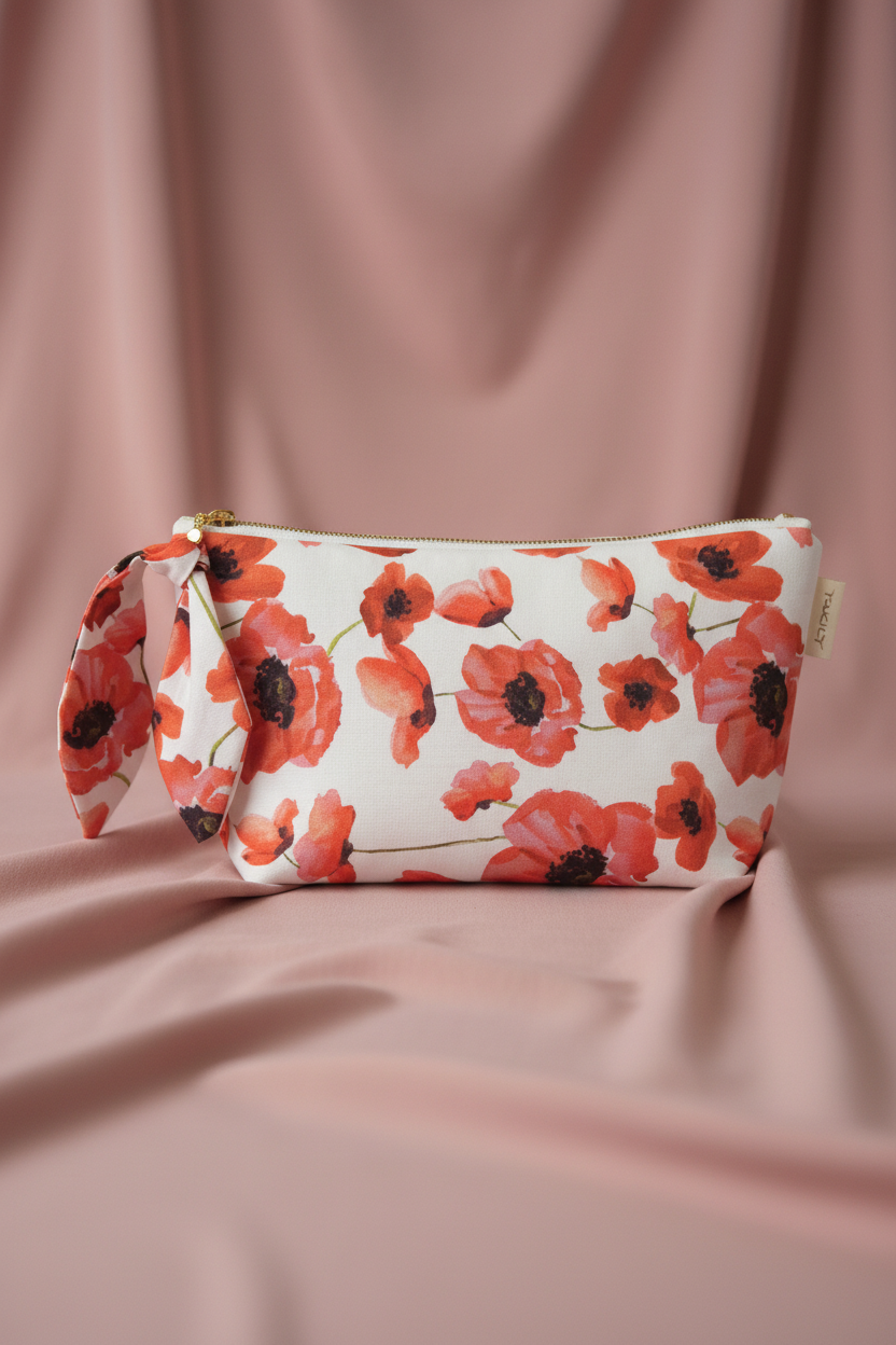 Trousse "La Éla Coquelicot" – Pièce Unique