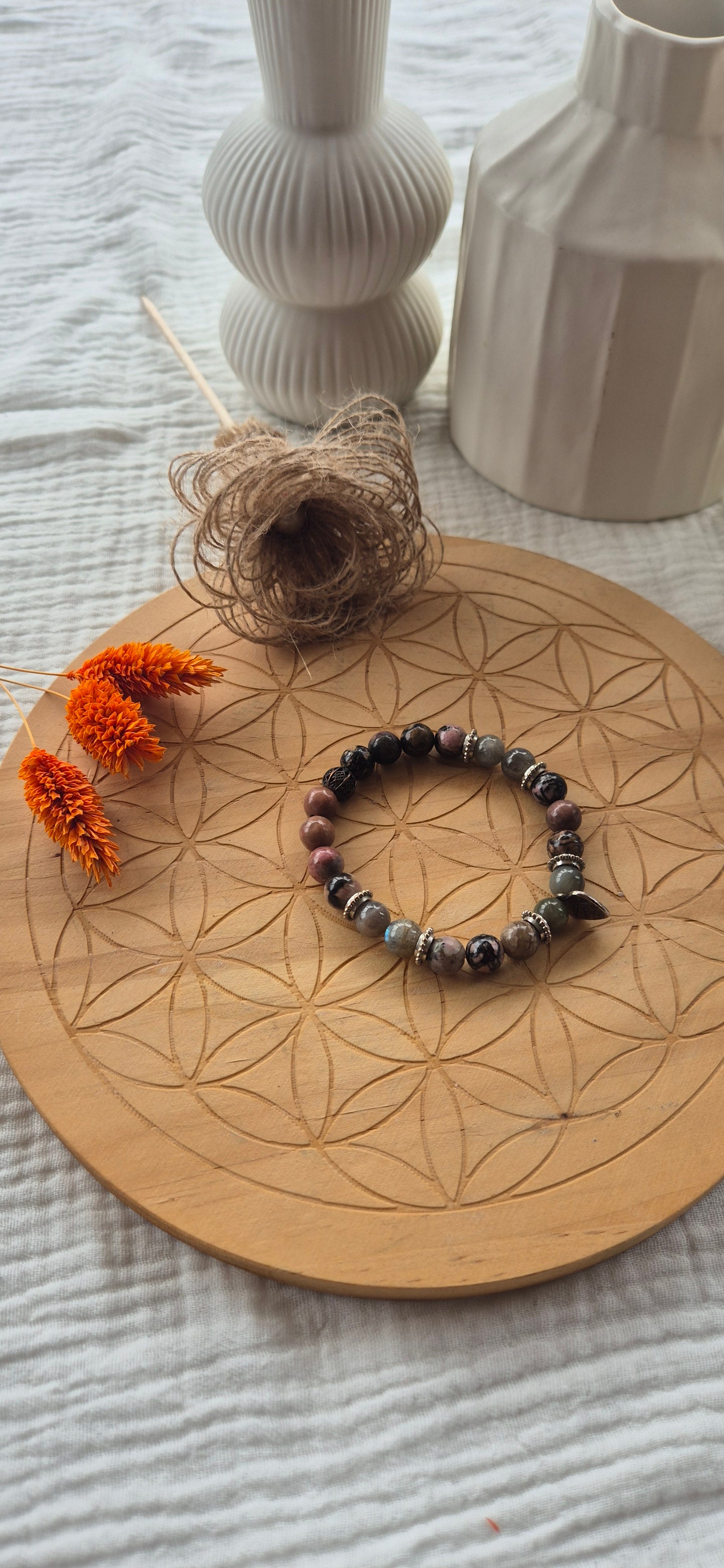"Magic & Anchoring" Bracelet – AAA Labradorite & African Turquoise