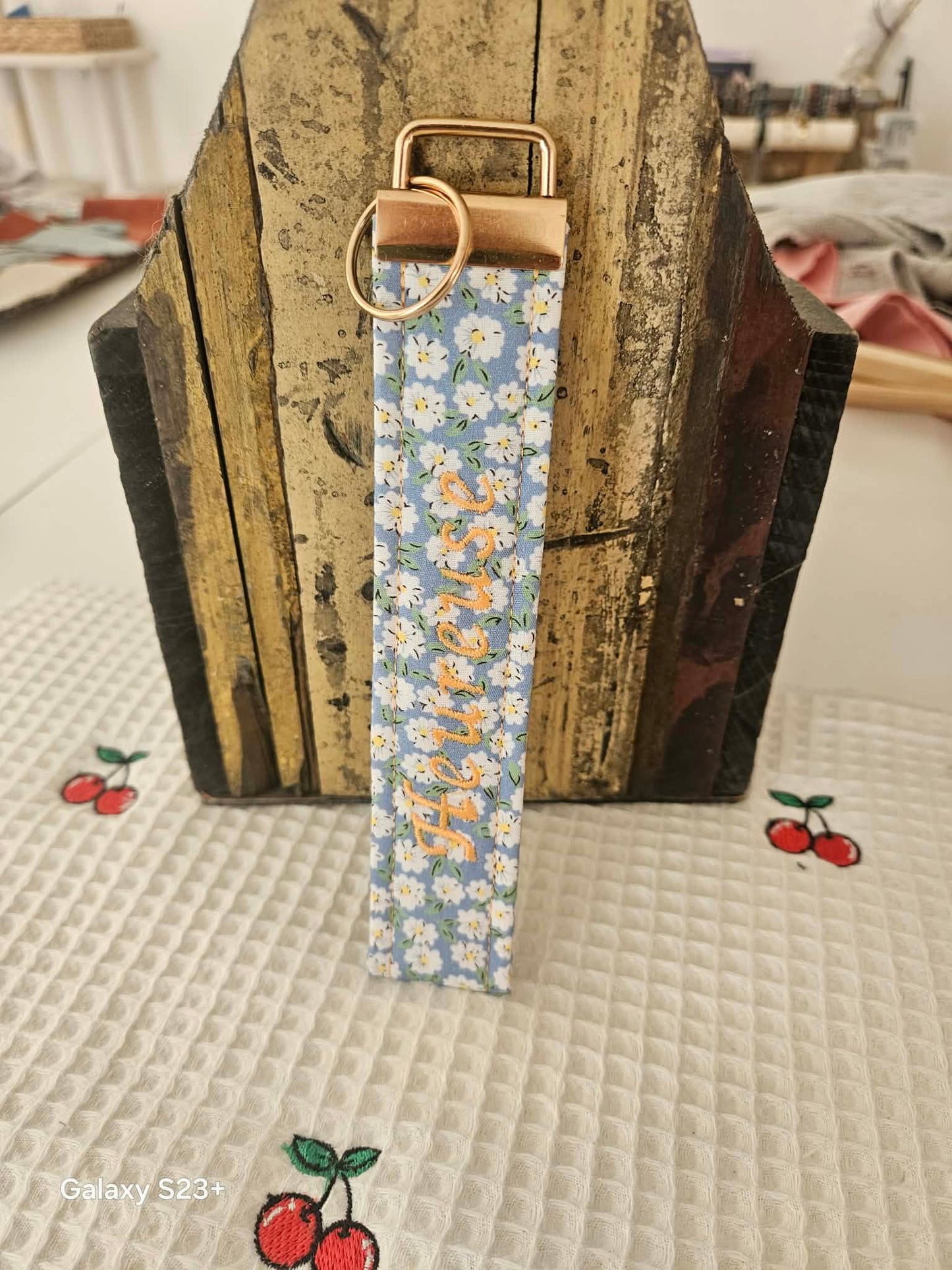 Dragonne Porte-Clé Brodée Personnalisable