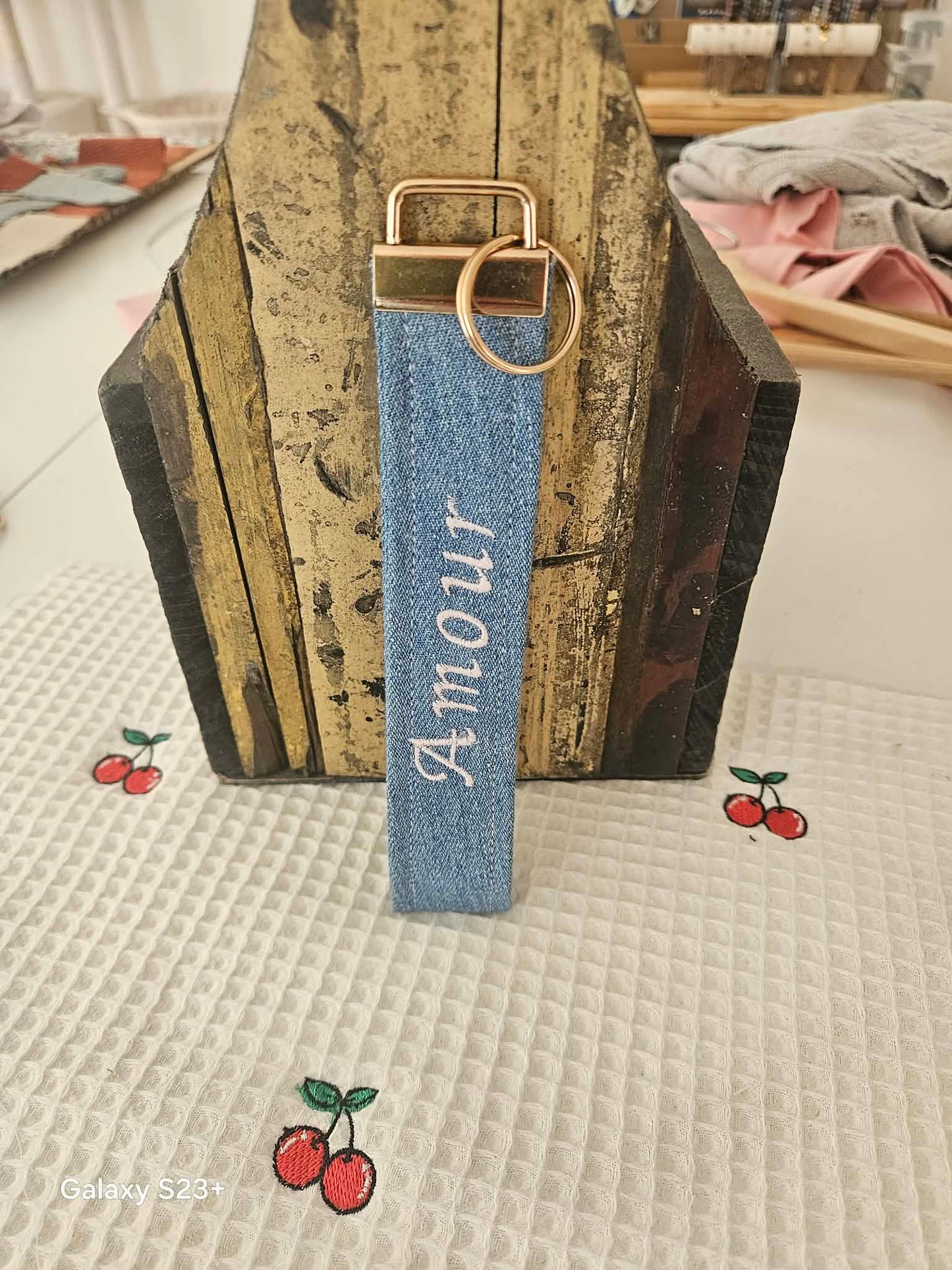 Dragonne Porte-Clé Brodée Personnalisable