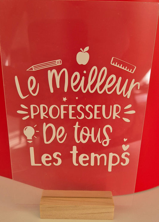Cadre Message du Cœur – Plexi personnalisé