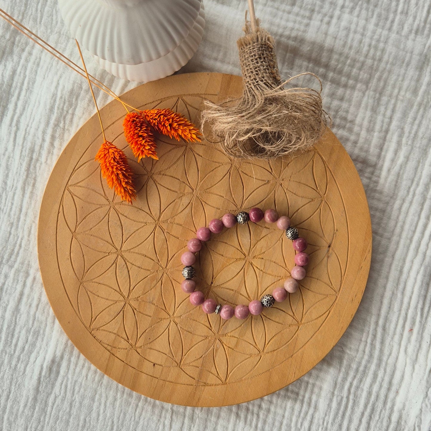 Bracelet "Douceur & Sérénité" – Rhodonite Naturelle