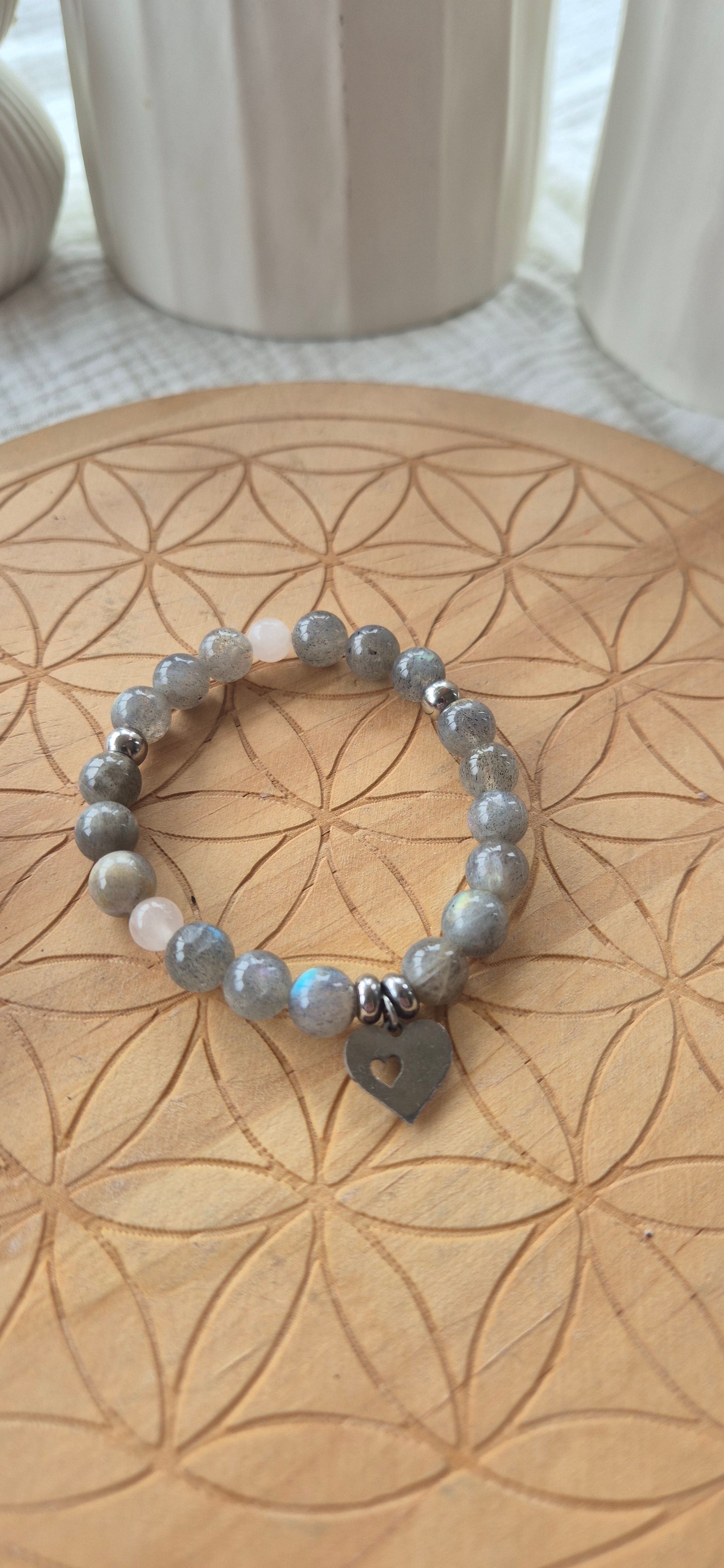 "Magic & Softness" Bracelet – AAA Labradorite & Rose Quartz