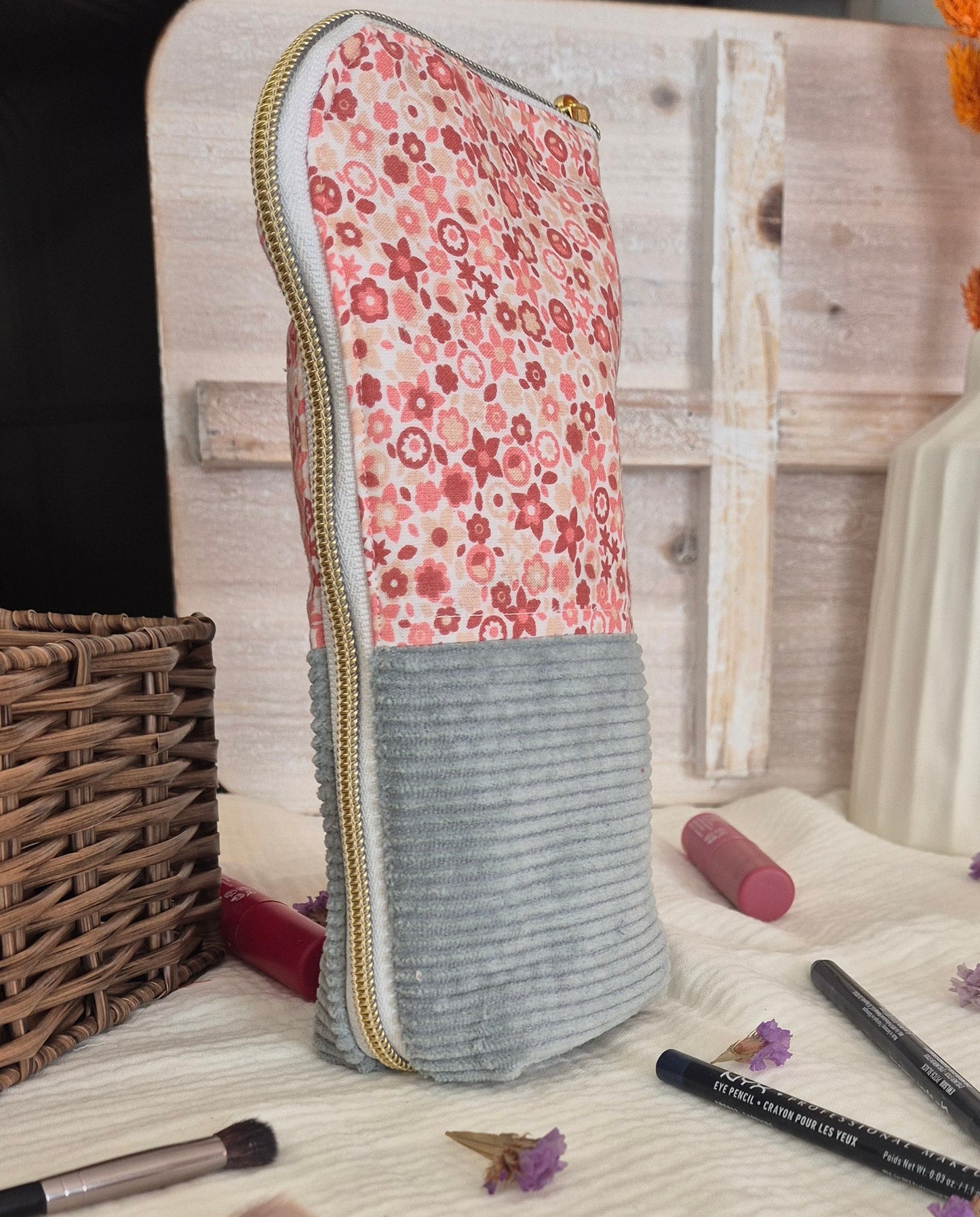 Trousse "La Sol Fleur Bleue" – Pièce Unique