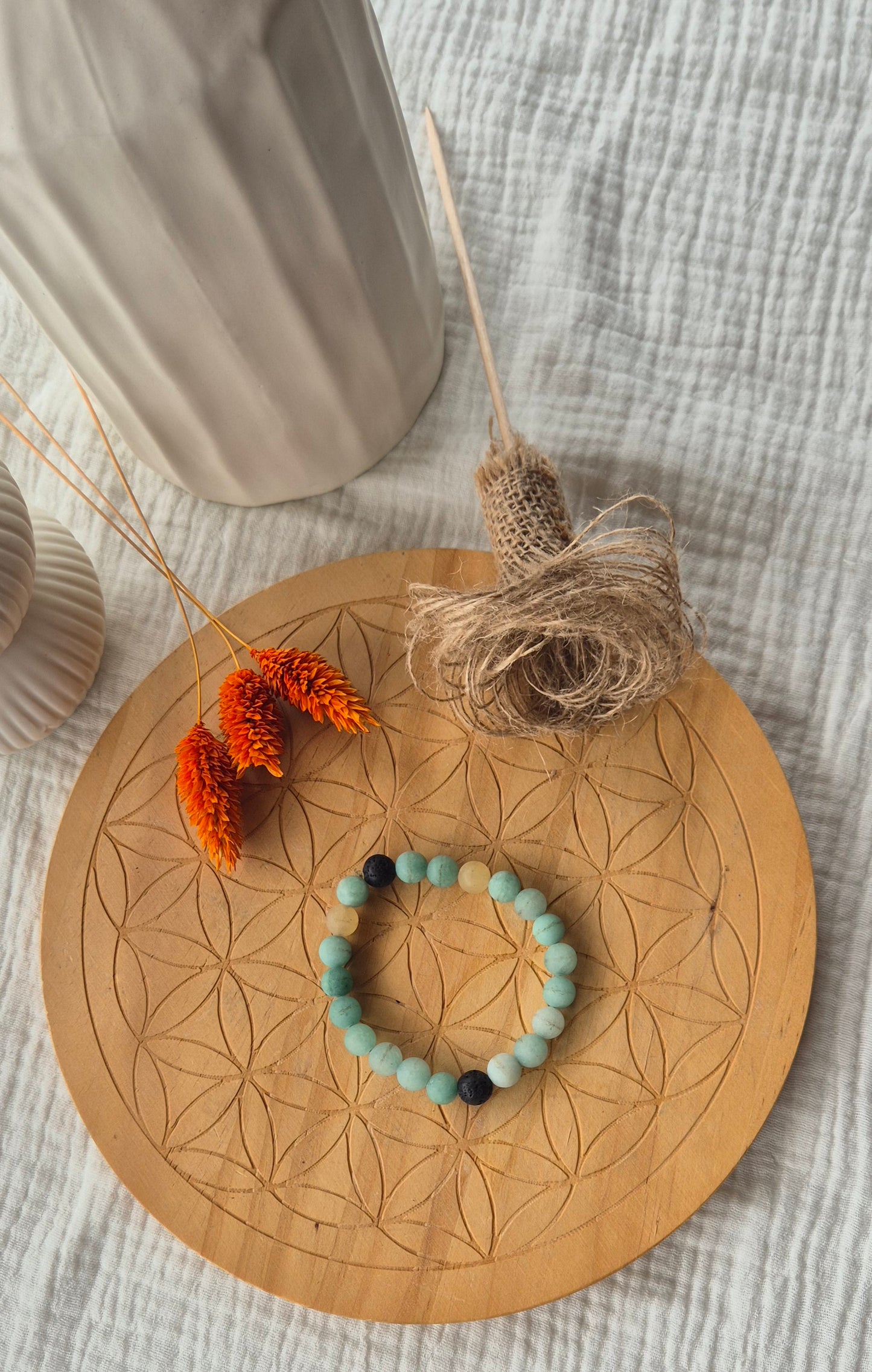 "Breath & Serenity" Bracelet – Amazonite & Lava Stone