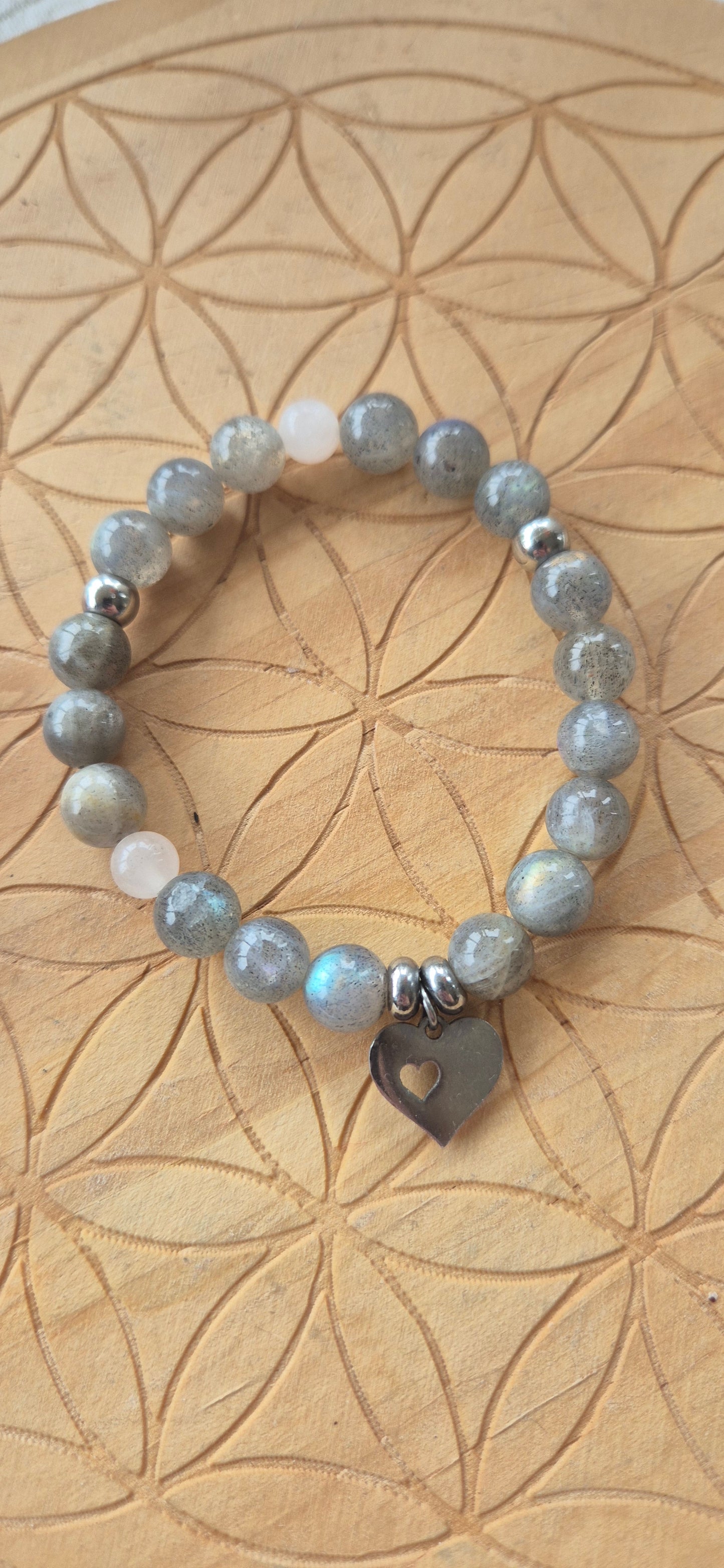 "Magic & Softness" Bracelet – AAA Labradorite & Rose Quartz
