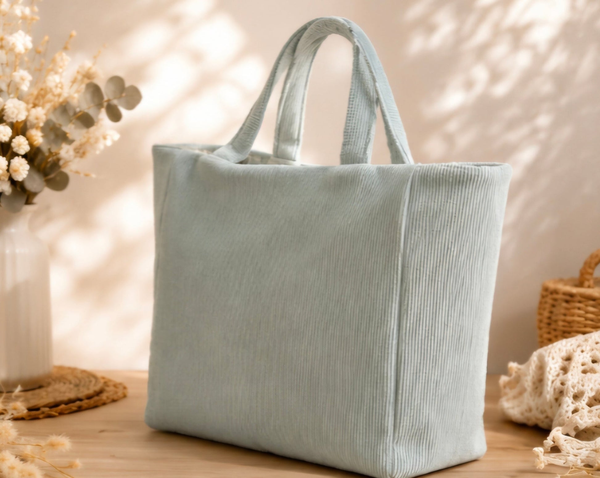 Tote bag Kyoto Jaspe, vue trois quarts